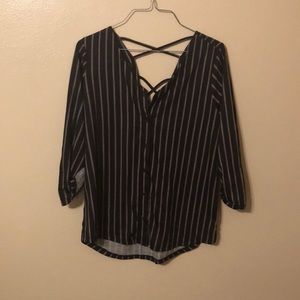 Button up with a cross over in the back